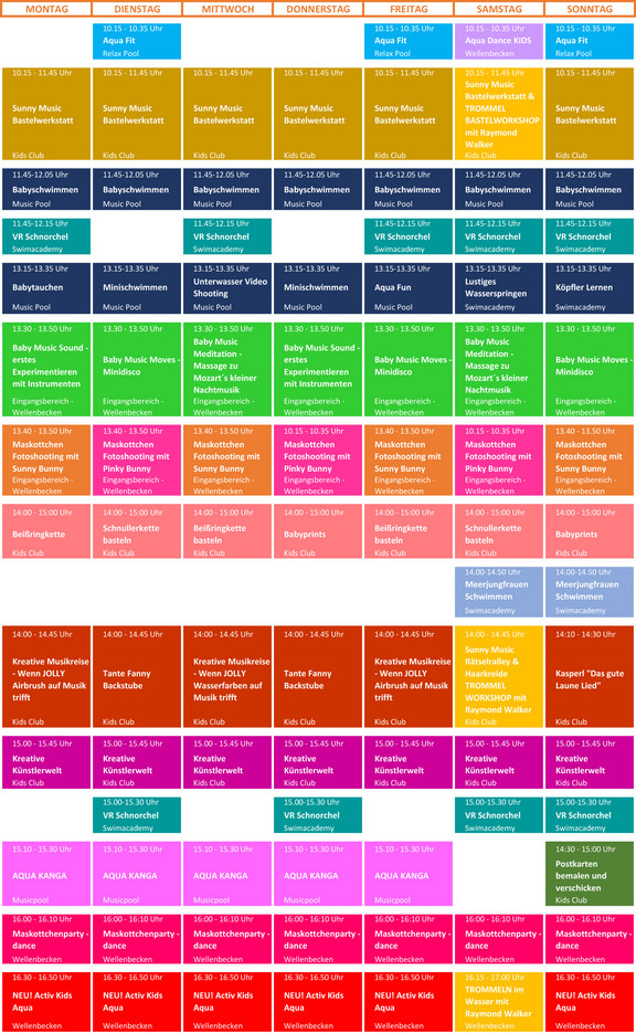 Sunny Music Wochenprogramm